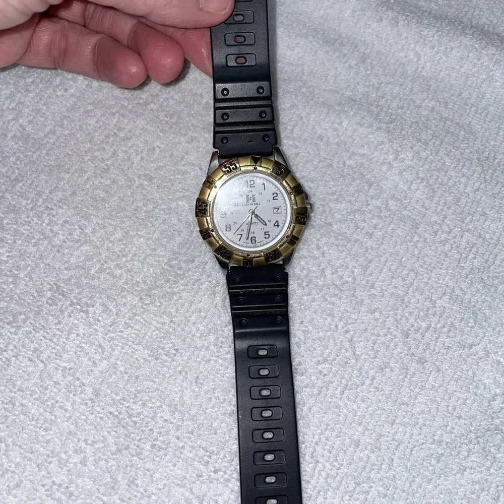 Vintage Calvin Hill  Watch Mens Gold Silver Two Tone #c3